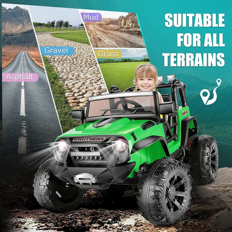 Electric 2-Seater Ride On Car for Kids with Remote Control - 24V 2x200W 2WD Toy Vehicle