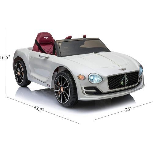 Premium Bentley Style Kids Electric Ride On Car with Remote Control - White