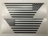 Premium Cast Matte Black Vinyl Flag Decals for Wrangler JL and Gladiator Fender Ventsx2