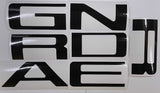 Premium Cast Vinyl Decal Letter Inserts for 2019-2026 Ranger Tailgate TVD Vinyl Decals