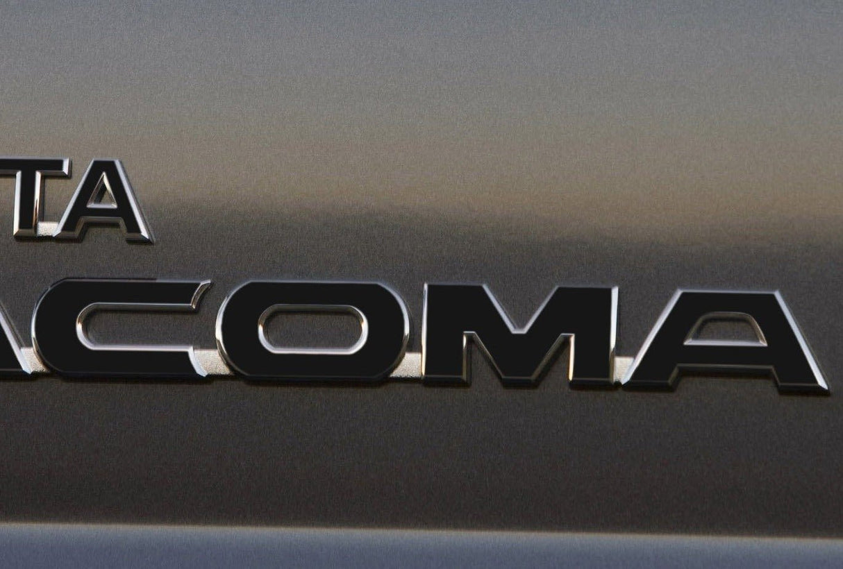 Premium Cast Vinyl Decal Letter Inlays for 2005-2015 Tacoma Door and Tailgate Emblems