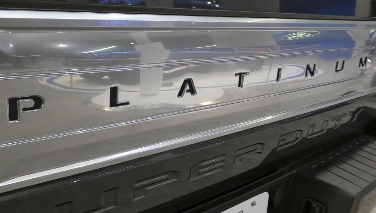 Premium Cast Vinyl Decal Letter Inserts for 2017-2024 F-250/F-350 PLATINUM Tailgate TVD Vinyl Decals