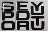 Premium Cast Vinyl Decal Letter Inserts for 2008-2016 SUPER DUTY Tailgate TVD Vinyl Decals