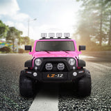 Premium Pink Kids Ride On Car with Seat Belt, Music, Lights, and Parental Remote Control
