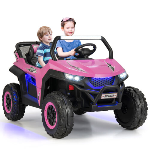 Premium Pink Ride-On Truck with Safety Belts and Lockable Doors - Supports up to 130 LBS