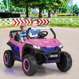 Premium Pink Ride-On Truck with Safety Belts and Lockable Doors - Supports up to 130 LBS