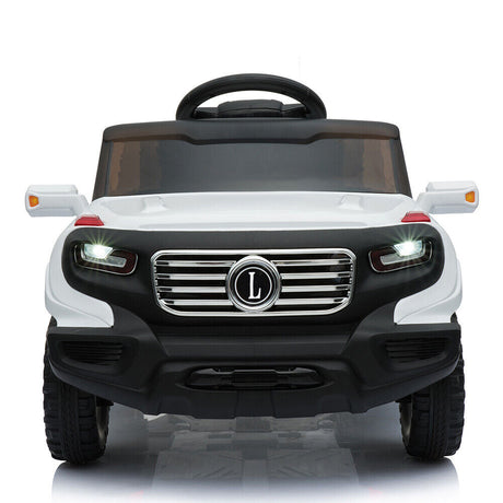 Premium White Electric Stroller with Single 35W Motor and 6V7AH Battery for Normal Music Experience
