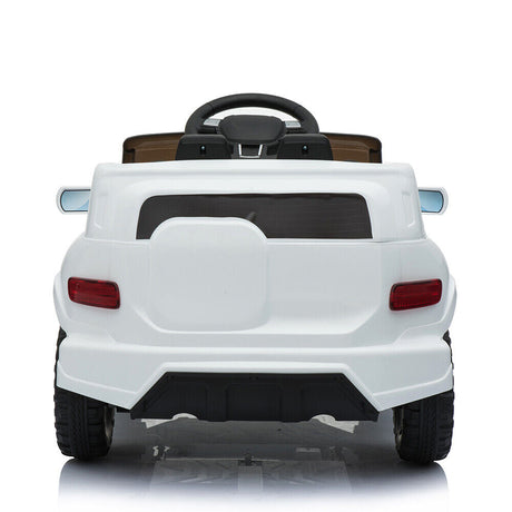Premium White Electric Stroller with Single 35W Motor and 6V7AH Battery for Normal Music Experience