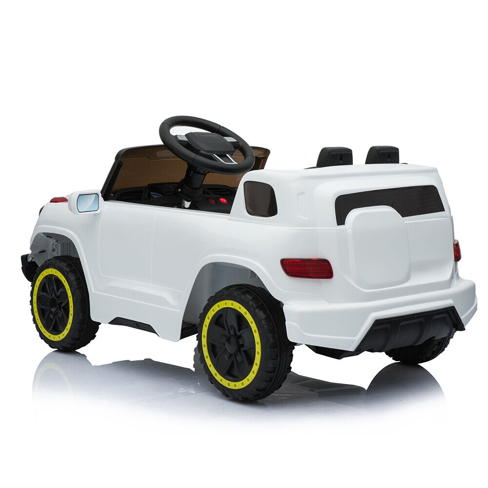 White Electric Stroller with Single 35W Motor and 6V7AH Battery for Normal Music Experience