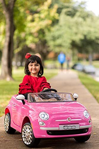 Pretty in Pink Fiat 500 Push Car for Little Ones