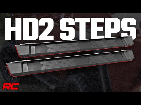 Rough Country HD2 Aluminum Running Boards Double Cab Toyota Tacoma 2WD 4WD 2024-2026 SRB202485