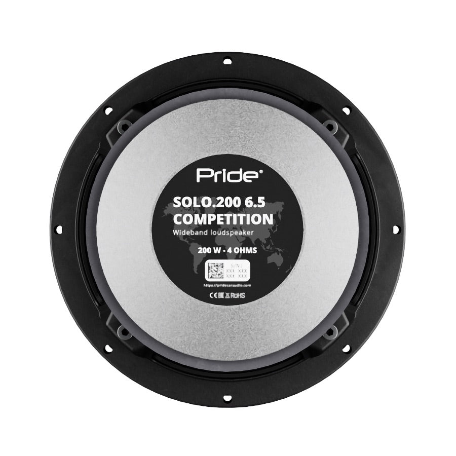 Pride Audio Solo 200 Competition 6.5" 200W RMS Midrange Speakers (Pair) Pride Audio