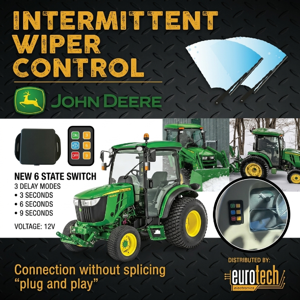 John Deere Front Wiper Intermittent Control — 3000/4000/5000 Series (2011–2026) Eurotech Electronics