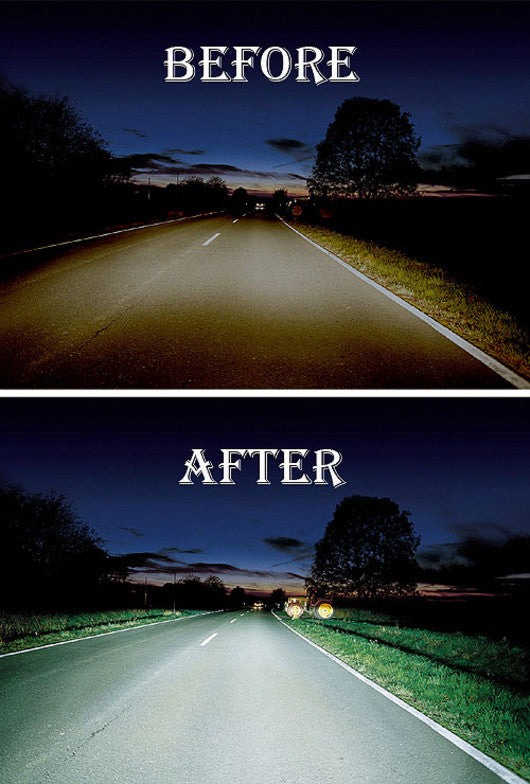 1800 Lumen Driving Light Kit 12W 6500K 4 LEDs Chrome Square Housing Clear