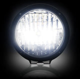 6" Round 6,250K HID Driving Light Four 6,250K LED Daytime Running Lights Chrome Internal Housing