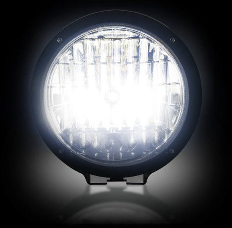 6" Round 6,250K HID Driving Light Four 6,250K LED Daytime Running Lights Chrome Internal Housing