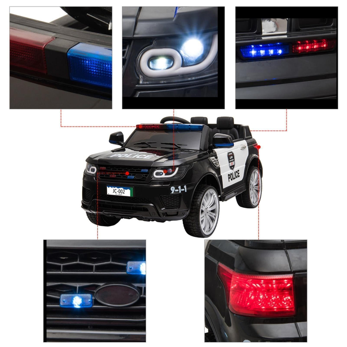 RC Electric SUV Ride-On Toy for Kids with Remote Control and LED Lights - Suitable for Ages 3 to 8