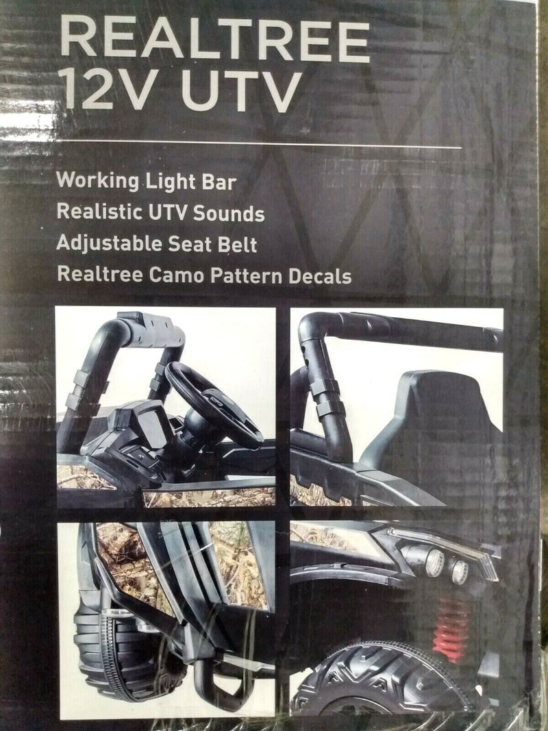 Realtree 12V UTV Ride-On Electric Toy Truck with Realistic Lights & Sounds