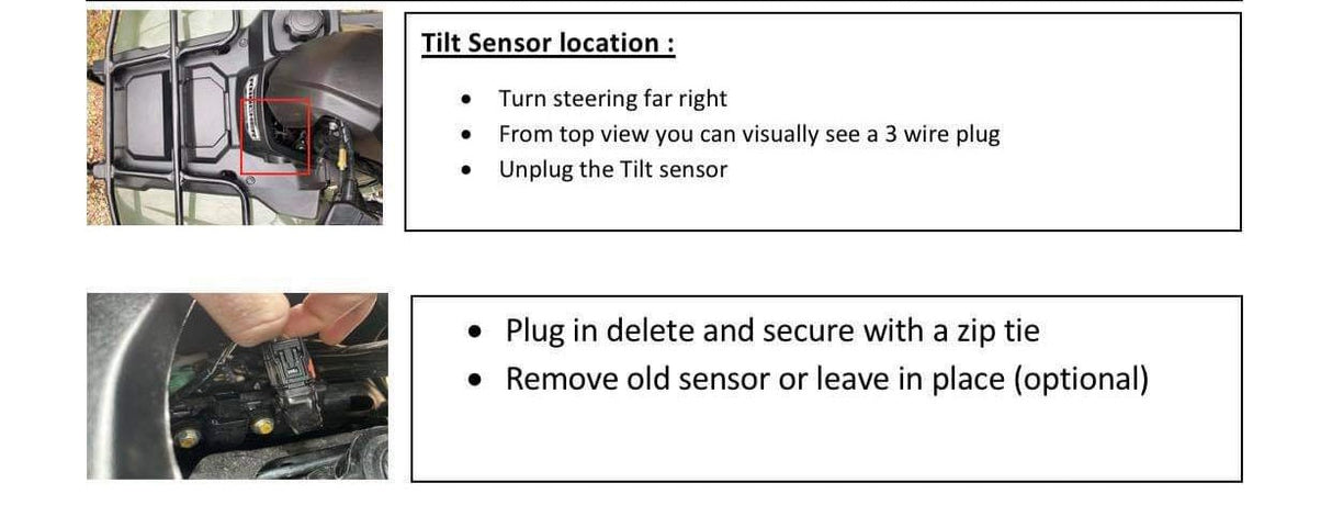 Tilt Sensor Delete 2014+ Honda Rancher, Foreman, Rubicon Vessel Powersports