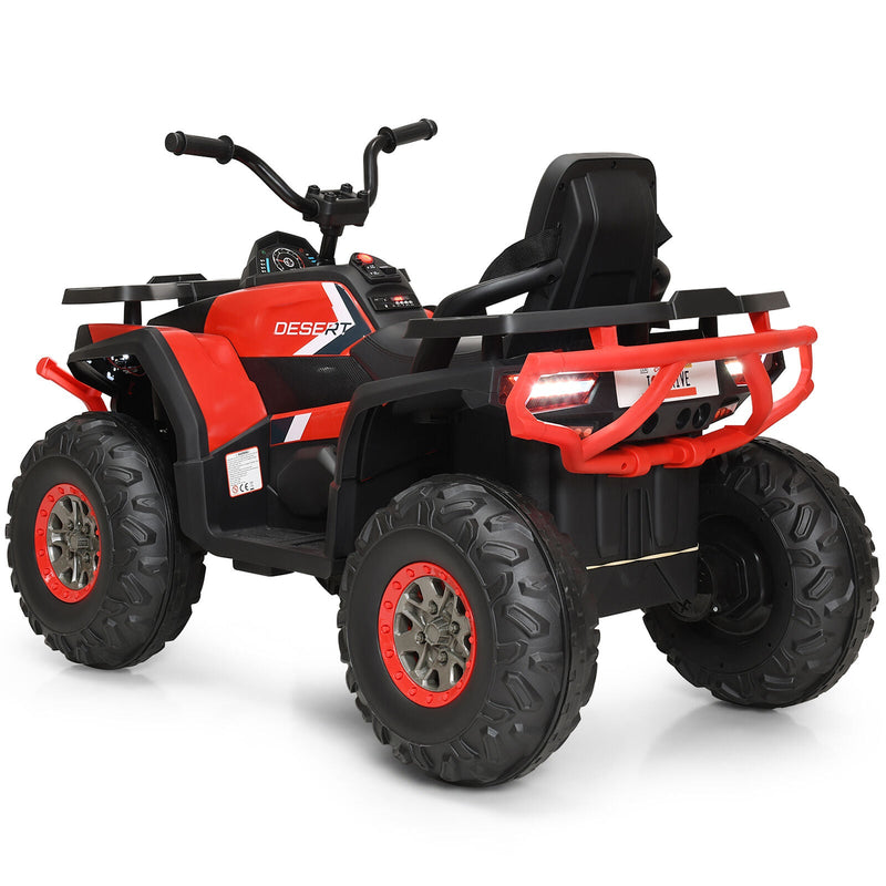 Red 12V Electric Kids ATV 4-Wheeler Quad with LED Light