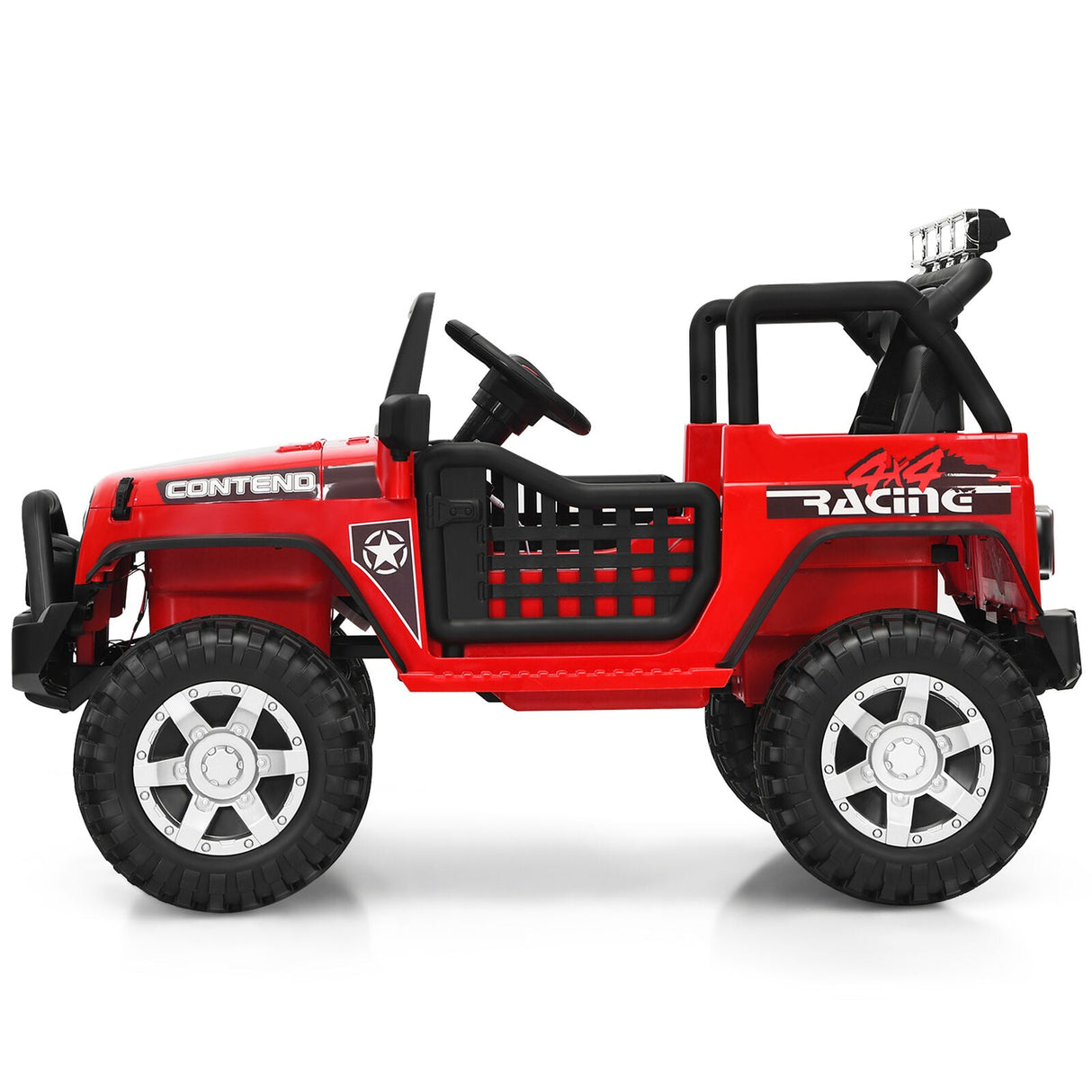 Red 12V Electric Kids Ride On Car Truck with MP3 Player, Horn, and Remote Control