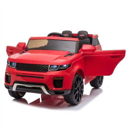Red 12V Electric Ride On Car for Kids with Remote Control and LED Lights - 3 Speed Options