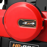 Red 12V Electric Ride-On Car with RC, LED Lights, USB, MP3, and Cover for Kids