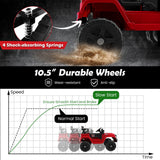 Red 12V Electric Ride-On Truck for Kids with Remote Control, Music, and Lights
