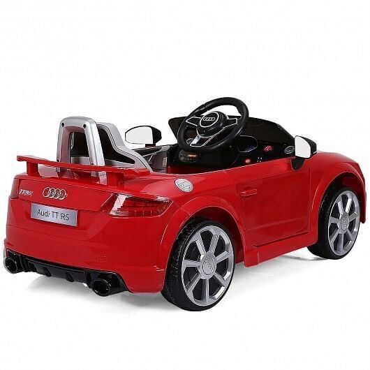Red 12V Kids Electric Ride-On Car with Remote Control and Music Player