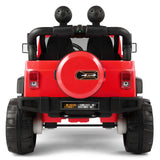 12V Two-Seater Electric Kids Ride On Car Truck with LED Lights, Music, Cover, and Remote Control