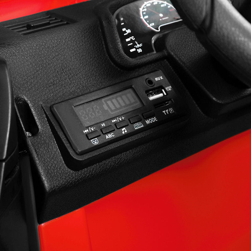 12V Two-Seater Electric Kids Ride On Car Truck with LED Lights, Music, Cover, and Remote Control