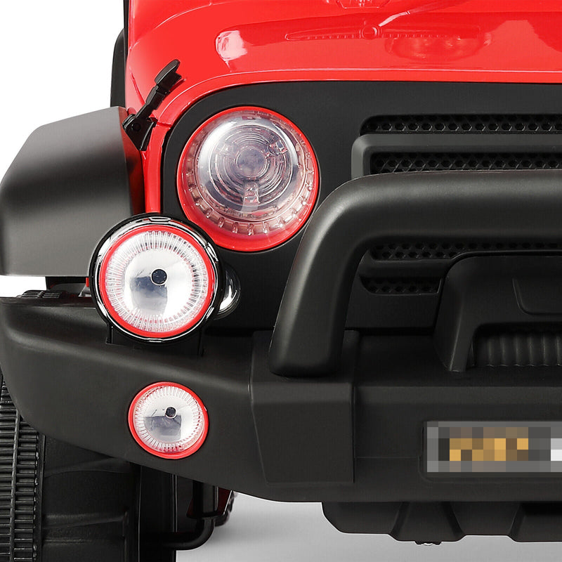 12V Two-Seater Electric Kids Ride On Car Truck with LED Lights, Music, Cover, and Remote Control