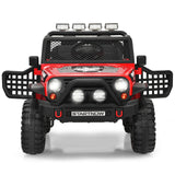 Red 12V Kids Ride On Truck with Remote Control & Lights - Electric Car for Endless Fun!