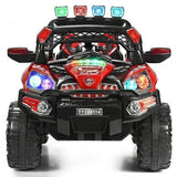 Red 12V SUV Ride-On Car for Kids with Remote Control and LED Lights
