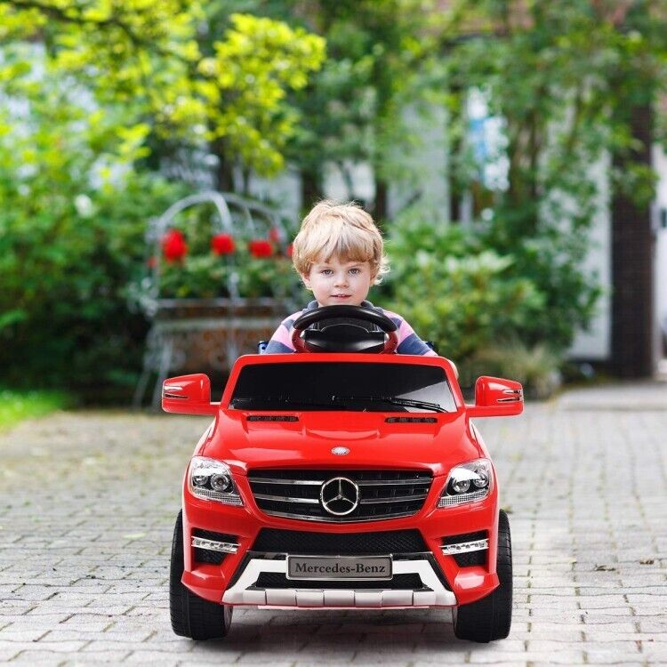 Red 6V Mercedes Electric Ride On Car for Kids 37-72 Months with MP3 and Remote Control