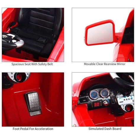 Red 6V Mercedes Electric Ride On Car for Kids 37-72 Months with MP3 and Remote Control