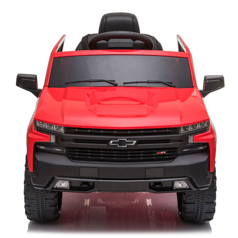 Red Chevy Silverado 4x4 Trail Boss Monster Truck Ride-On with Big Wheels