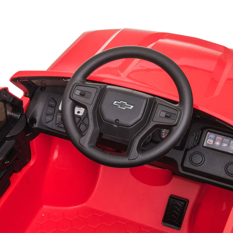 Red Chevy Silverado 4x4 Trail Boss Monster Truck Ride-On with Big Wheels