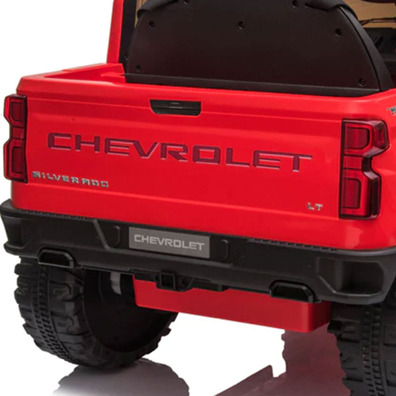 Red Chevy Silverado 4x4 Trail Boss Monster Truck Ride-On with Big Wheels