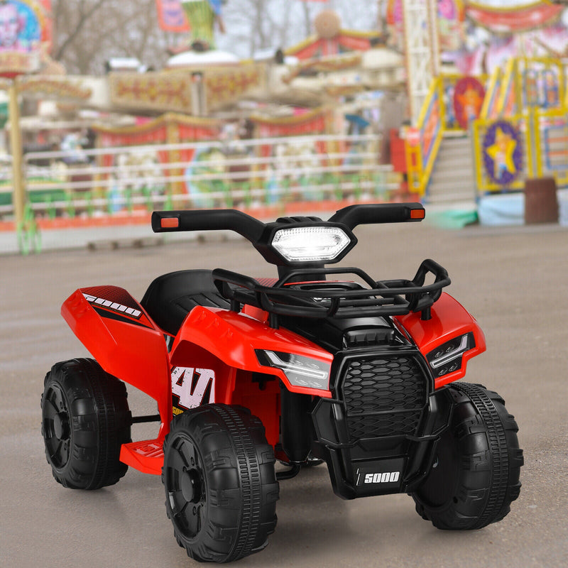 Red Electric Ride On Car for Kids with LED Lights and MP3 Player - Perfect for Toddlers!