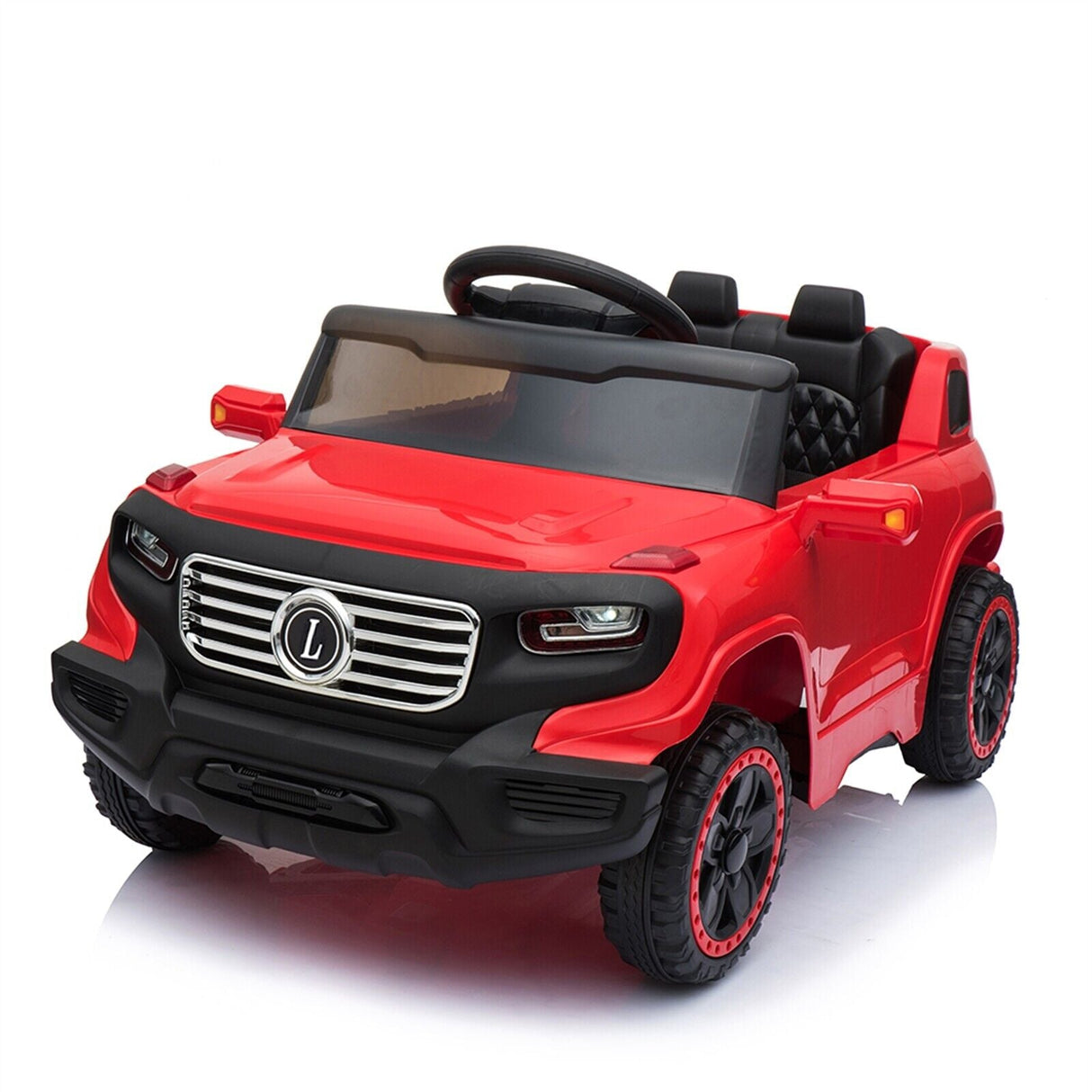 Red Electric Stroller with Single 35W Motor and 6V7AH Battery for Normal Music Experience