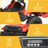 Red Jeep 12V Ride-On Truck for Kids Ages 3-8: Officially Licensed Toy Car for Endless Fun!