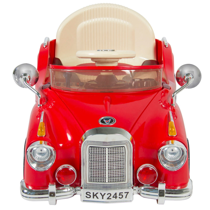 Red RC Classic Car for Kids with Remote Control and Battery Power