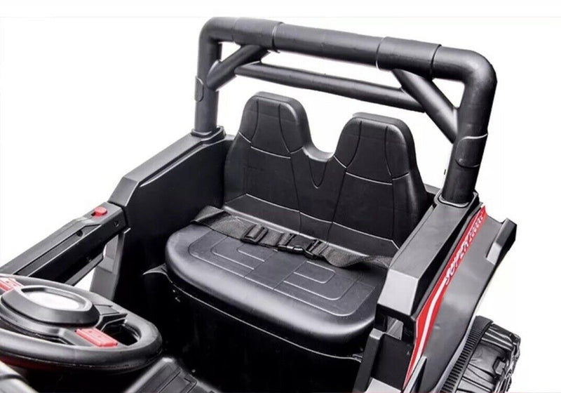 Electric White UTV Ride On Car for Kids with Remote Control and Sound Effects