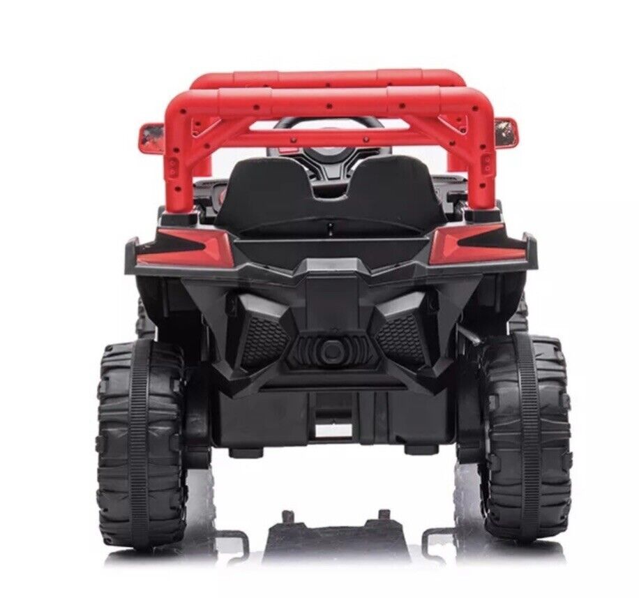 Electric White UTV Ride On Car for Kids with Remote Control and Sound Effects