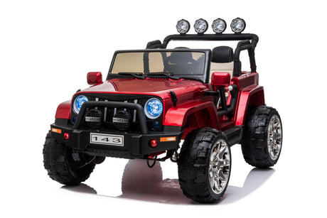 2 Seater 24 Volt 4x4 Electric Ride On Jeep Style Rubber Tires Fully Loaded Truck ATV UTV For Kids W/Magic Cars® Wireless Parental Control MagicCars