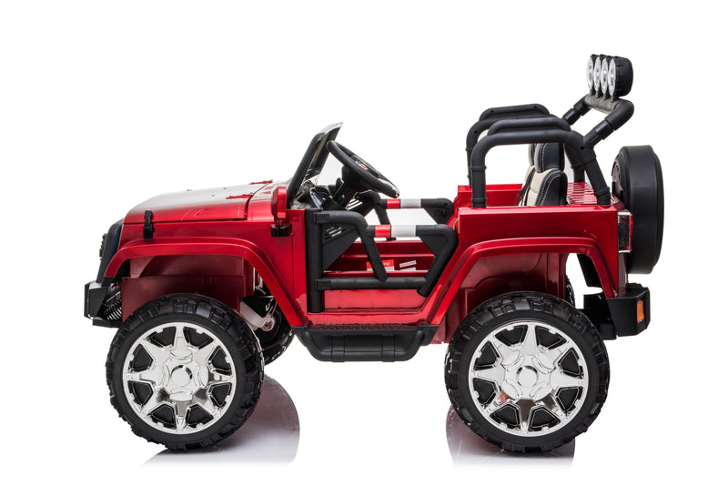 Cars For Kids Jeep Style 4x4 Monster Truck W/Rubber Tires 24 Volt
