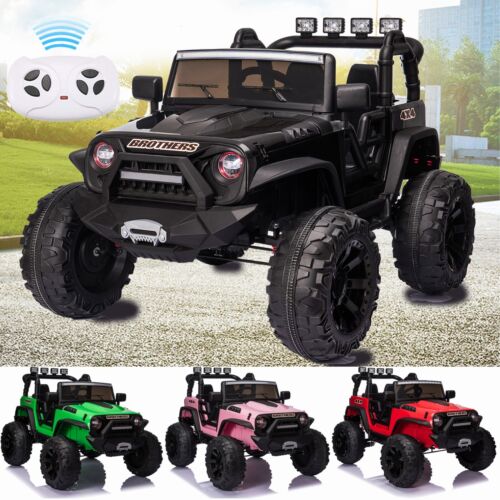 400W Electric Ride On Jeep Truck for Kids with Remote Control, MP3 Player, and LED Lights