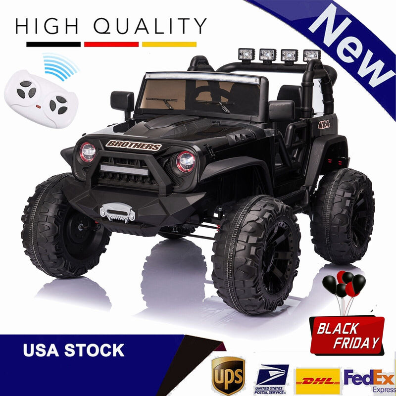 400W Electric Ride On Jeep Truck for Kids with Remote Control, MP3 Player, and LED Lights