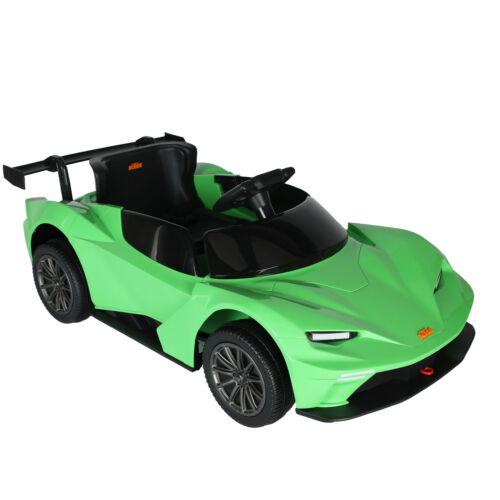 Remote Control Electric Ride-On Car with MP3 Player and LED Lights - Green